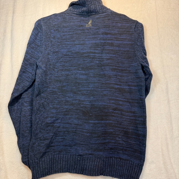 Kangol Vintage Sweater Mens Size Large Blue Knit 1/4 Zip Preppy 100% Cotton - Picture 10 of 10